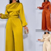 Satin jumpsuit available