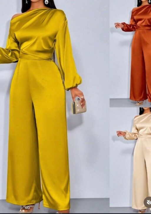 Satin jumpsuit available