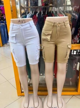 Cargo short available( stretchy) Khakish material