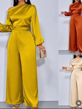 Satin jumpsuit available